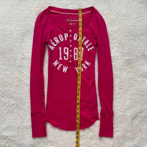 Hot Pink Aeropostale Long Sleeve Top - Picture 3 of 7